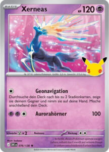 Pokémon Sammelkarte von Xerneas aus der 30 Jahre Erweiterung (Hauptset)