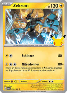Pokémon Sammelkarte von Zekrom aus der 30 Jahre Erweiterung