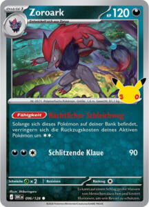 Pokémon Sammelkarte von Zoroark aus der 30 Jahre Erweiterung (Hauptset)