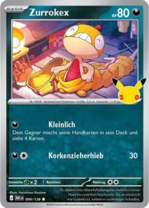 Pokémon Sammelkarte von Zurrokex aus der 30 Jahre Erweiterung (Hauptset)